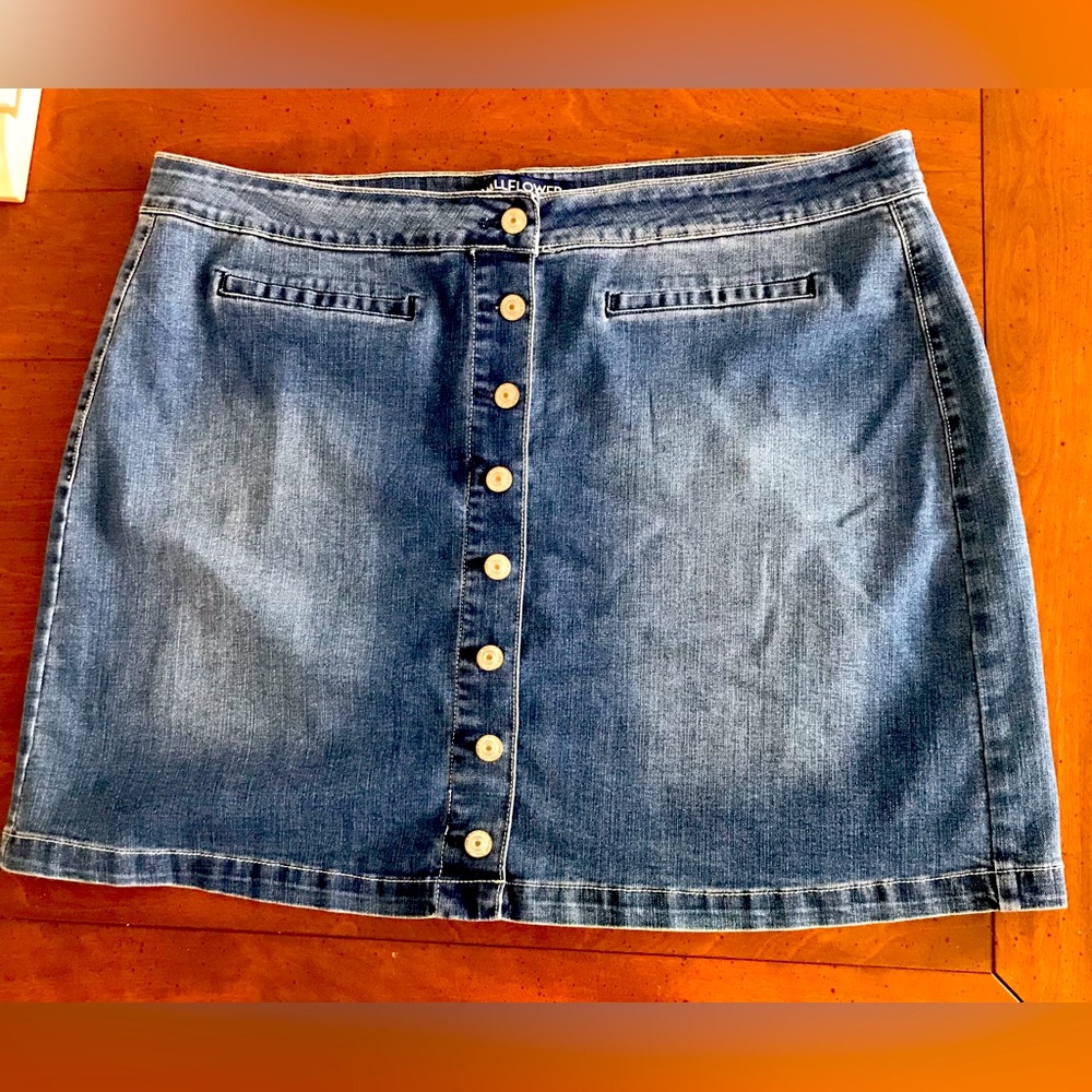Wallflower Blue Denim Mini Skirt